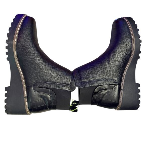 Rampage Sacha Black Ankle Wedge Boots Size 10 - Picture 6 of 8